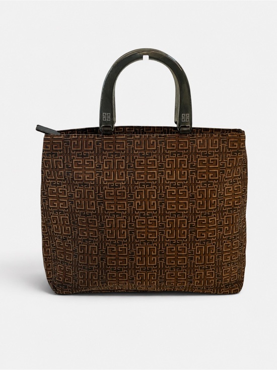 Givenchy Handbags - Givenchy Brown Monogram Canvas Tote with Dark Handles